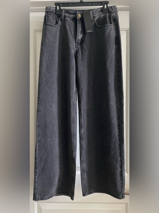 Lioness Pants - Lioness Washed Onyx Wide Jeans